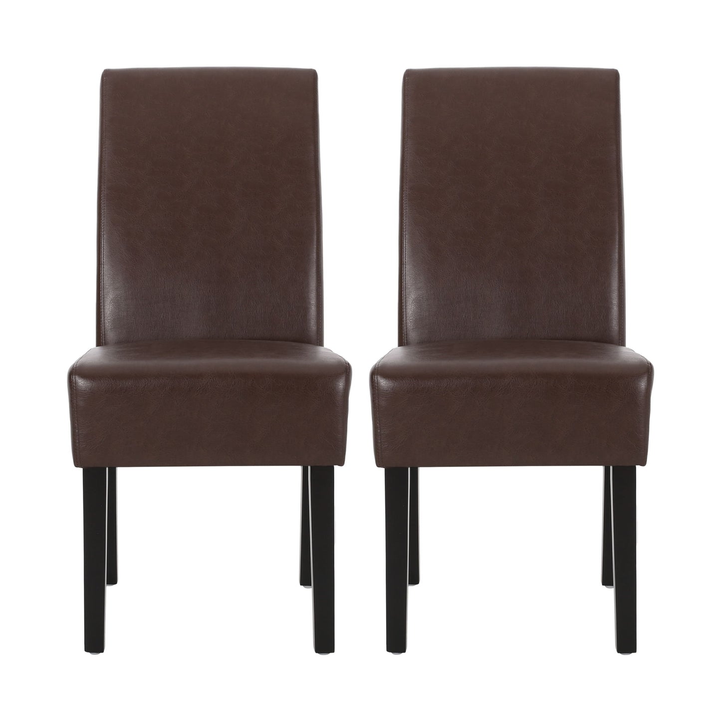 Contemporary Dining Chair With Rubberwood Legs (Set of 2) Noble House
