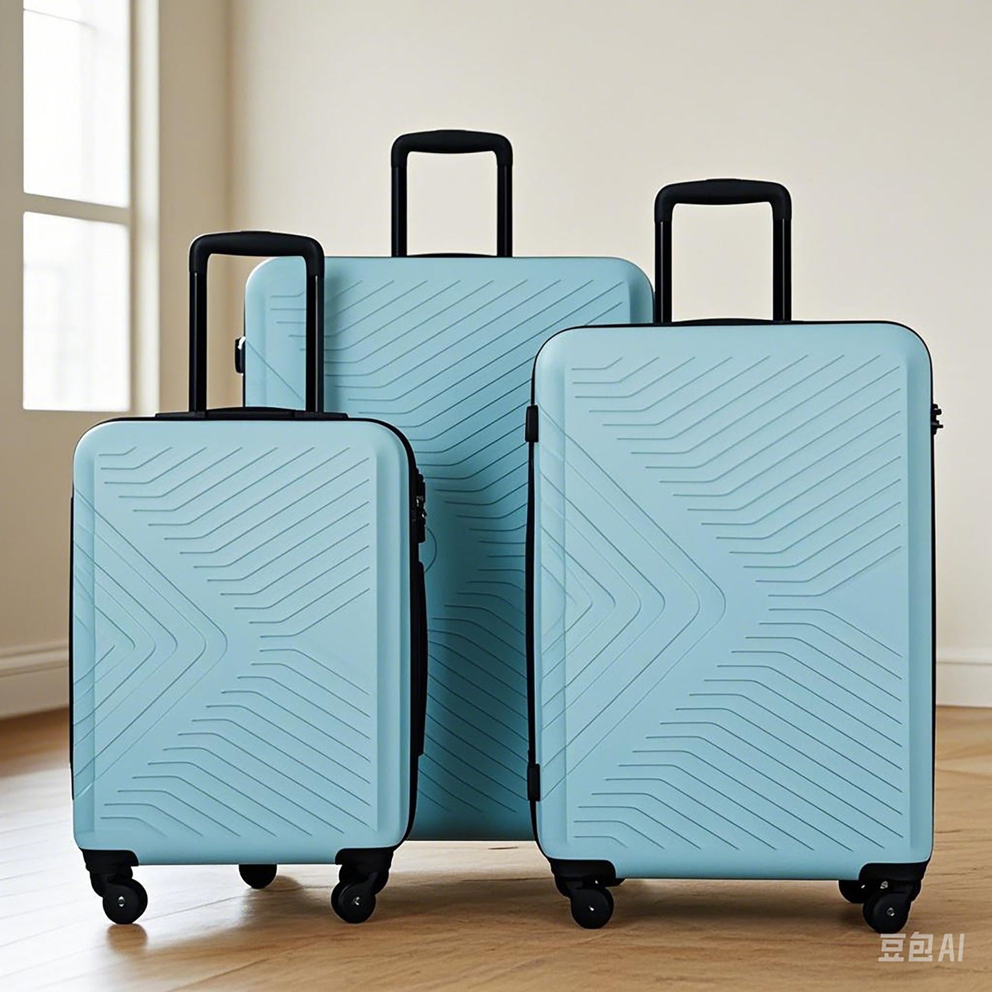 3 Piece Luggage Sets Lightweight Suitcase With Two Hooks, Spinner Wheels, Tsa Lock, Durable Hard Shell Daily Nest