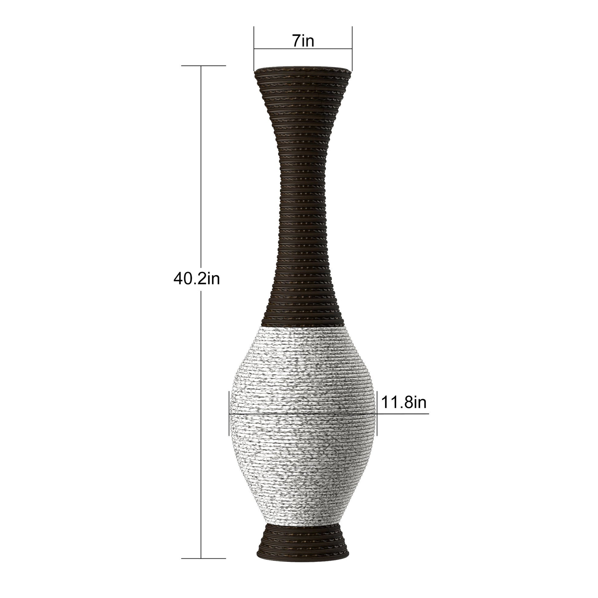 Tall Designer Floor Vase With Elegant 2 Tone Daily Nest