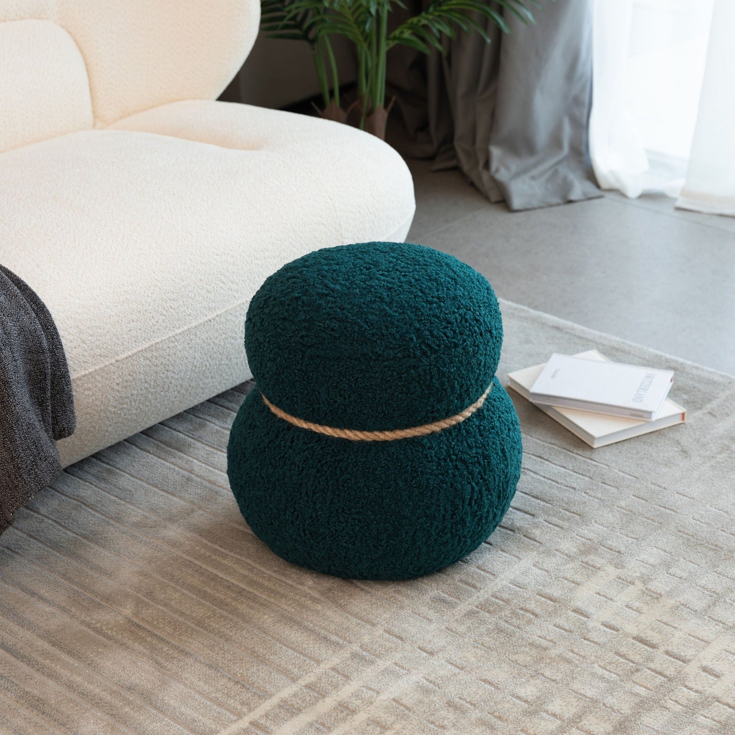 Snowman Stool With Cushion And Solid Wood Frame Home Essentials