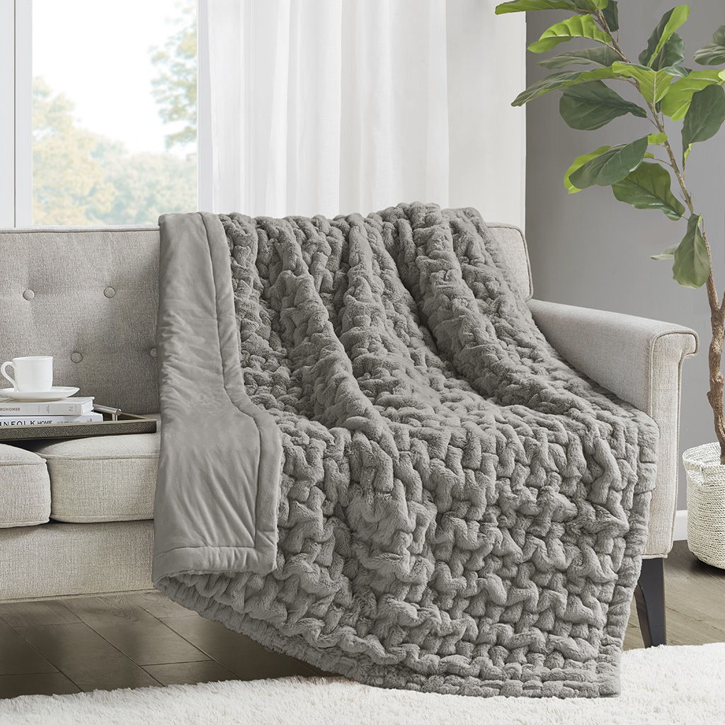 Ruched Throw - Gray Madison Park