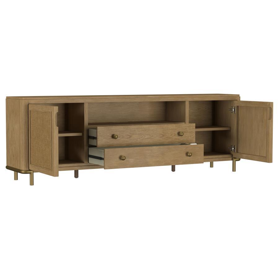 Arini - Rattan Cane 2-Door TV Stand Media Console Coaster Fine Furniture
