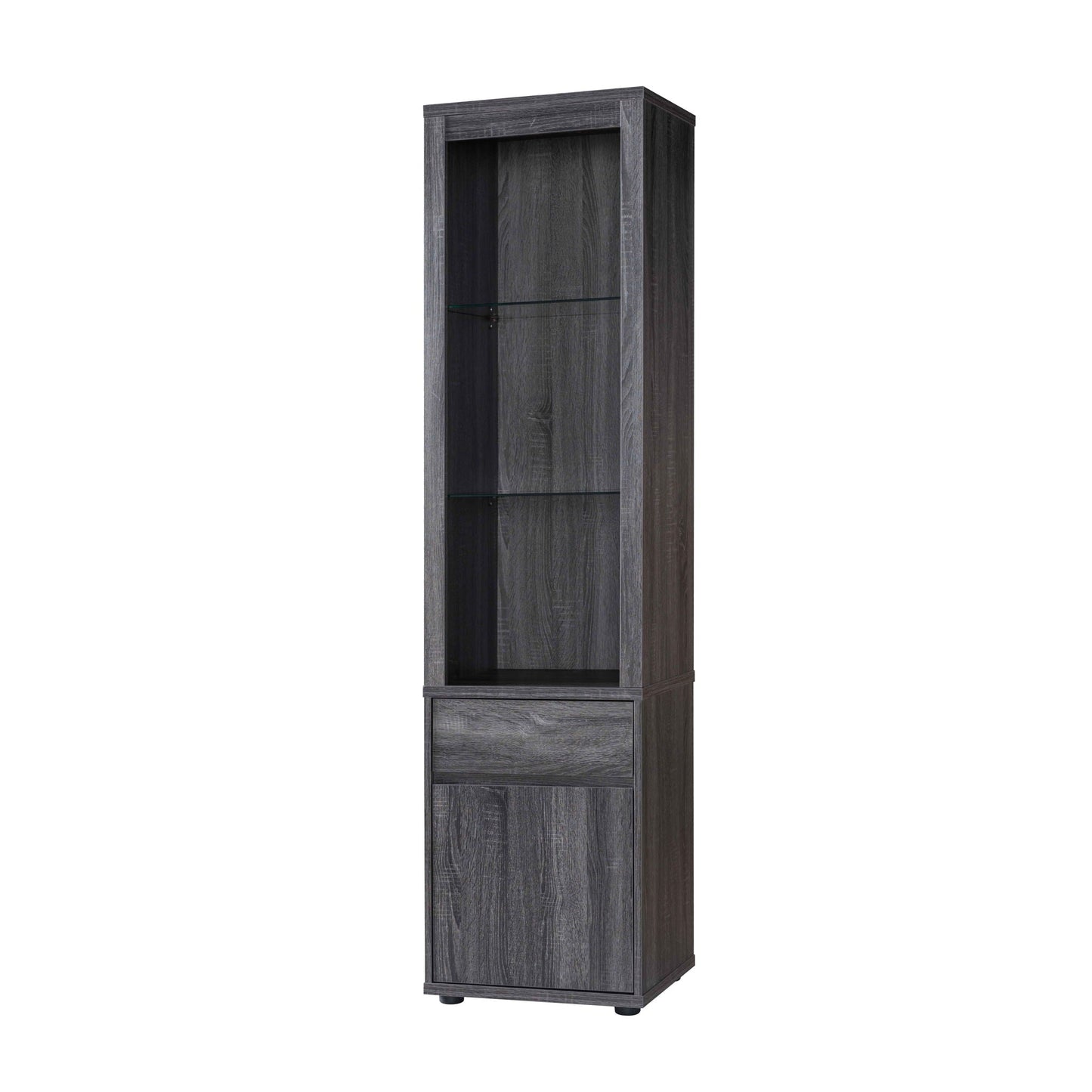 Modern Wine Showcasing Cabinet With Two Glass Shelves And Storage Cabinet Home Essentials
