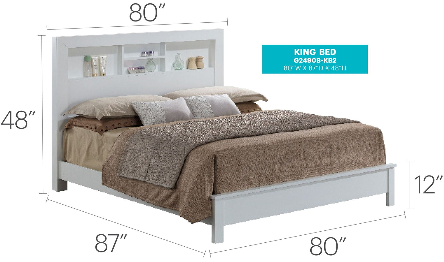 Bed With Transitional Design Stylish Glory Furniture