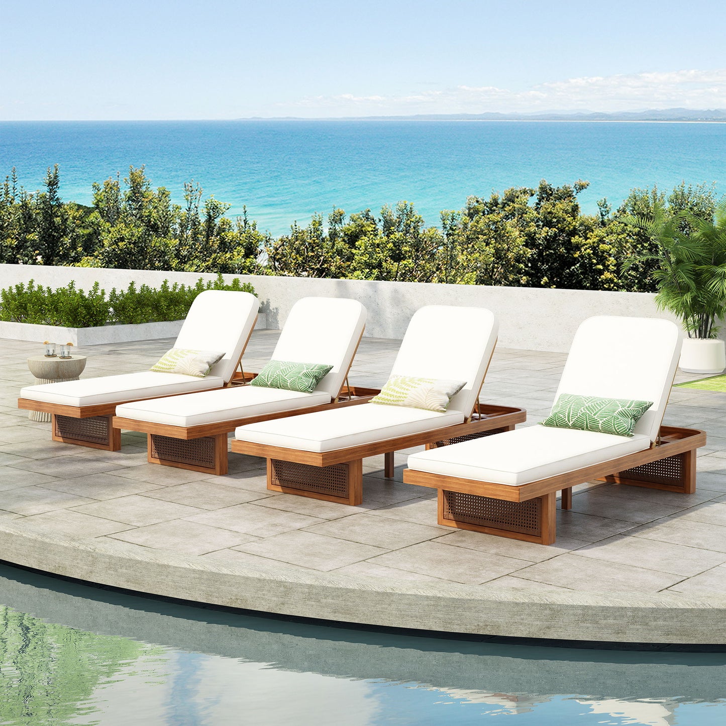 Outdoor Lounge Chair With Frame Noble House