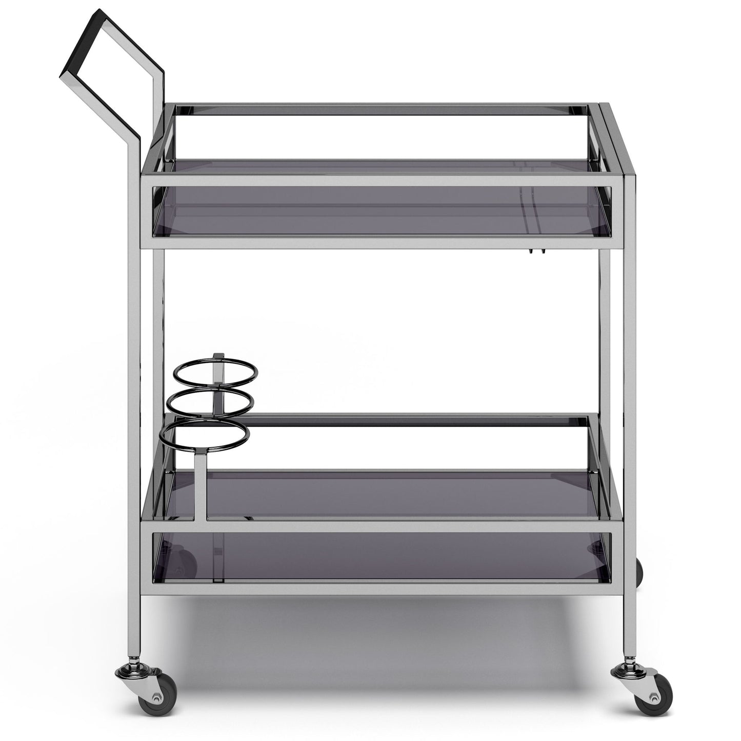 Watts - Bar Cart - Chrome Simpli-Home