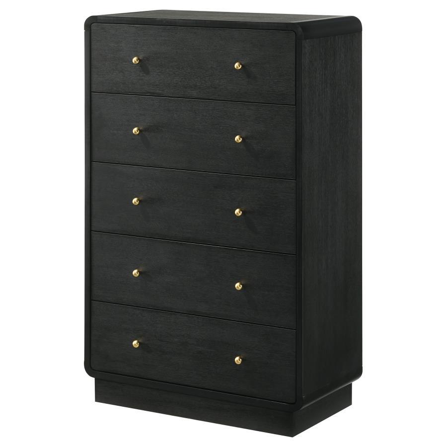 Cavelle - 5-Drawer Chest Of Drawers - Black Coaster Fine Furniture