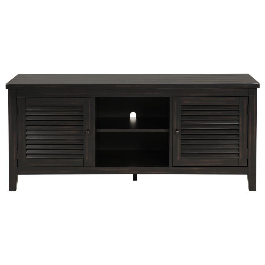 Concord - 2-Door TV Stand Console - Distressed Java Coaster Fine Furniture