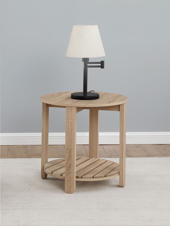 Fowler - 1 Shelf Round Engineered Wood Table Coaster Fine Furniture