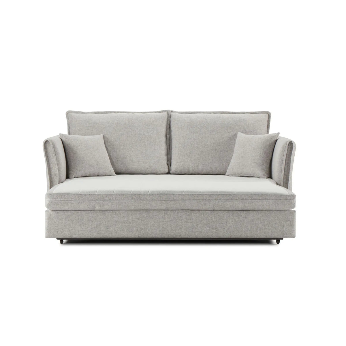 Oren - Chenille Sleeper Sectional Sofa With Storage 2 Toss Pillows - Gray Acme