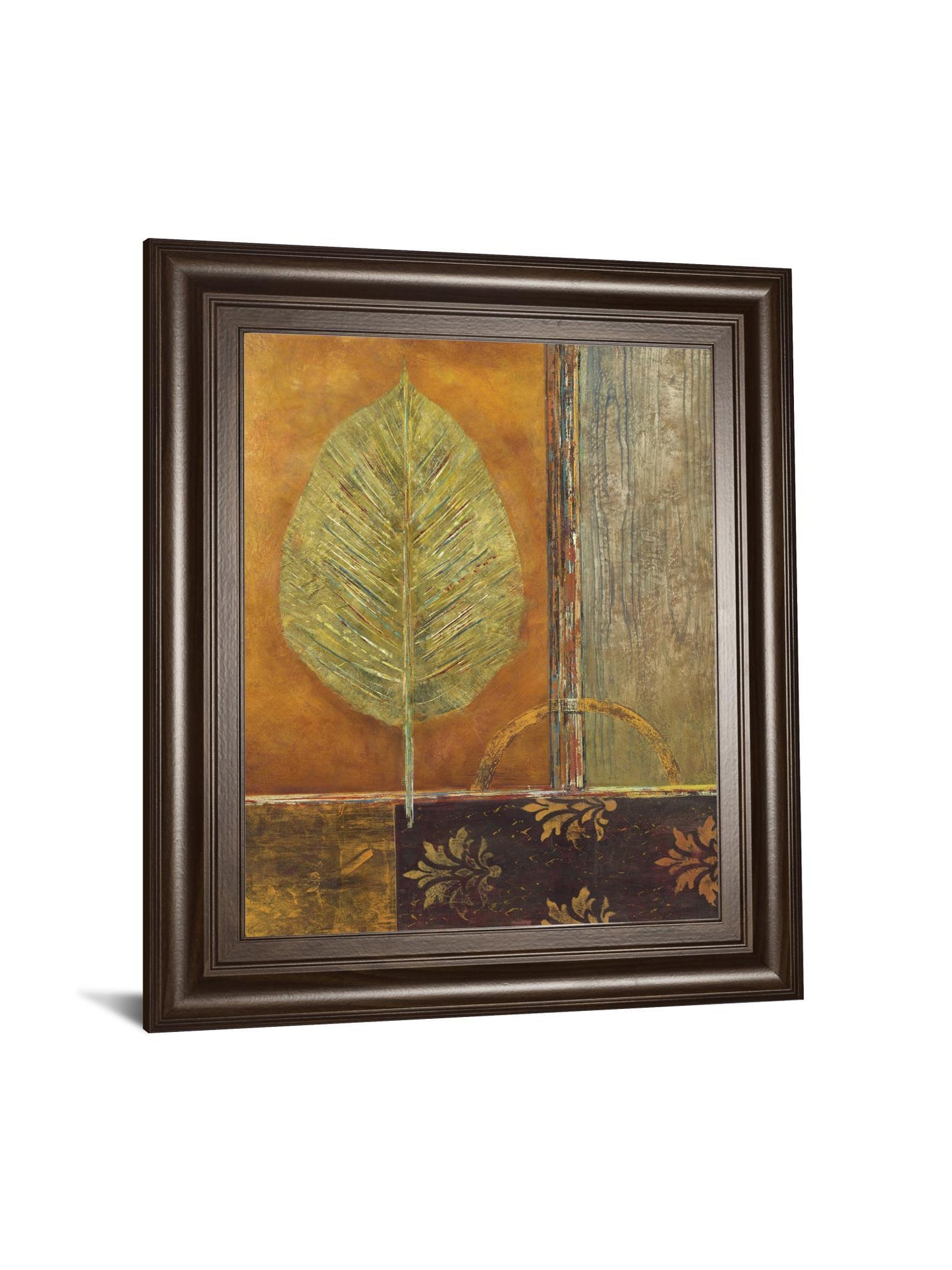 Copper Leaf By Viola Lee - Framed Print Wall Art - Dark Brown - Snoozhouse
