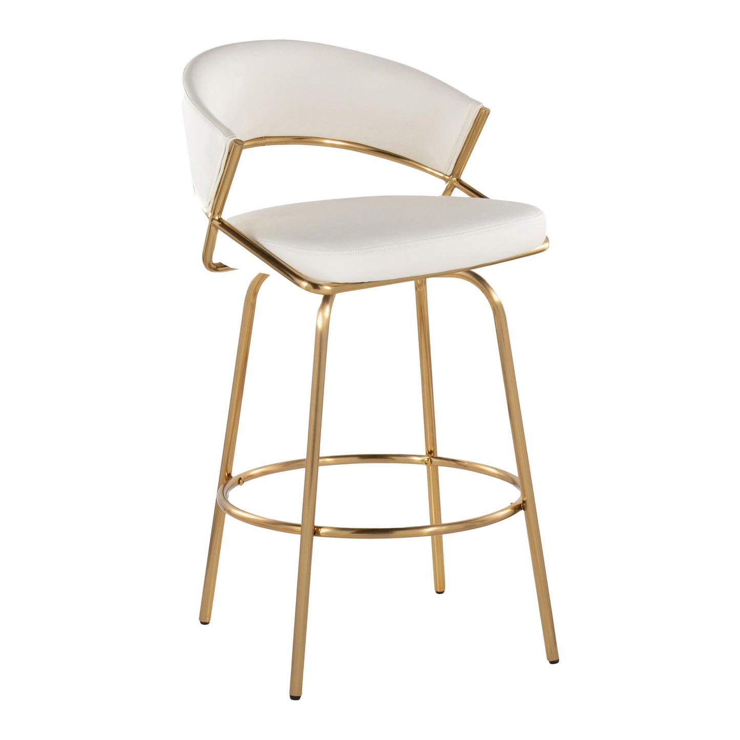 Jie - Glam Fixed Height Counter Stool (Set of 2) Lumi Source