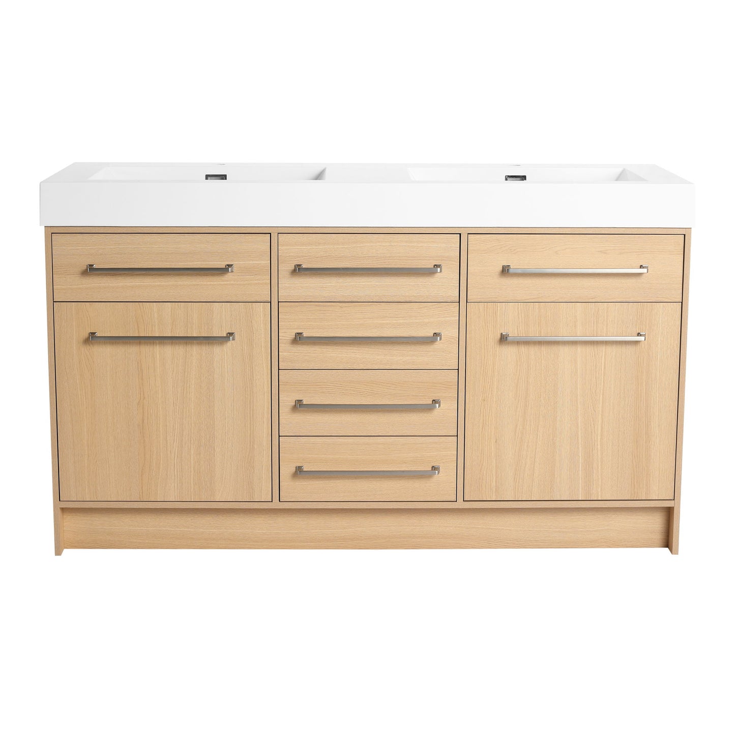 Freestanding Bathroom Vanity With Resin Sink, Soft-Closing Doors And Drawers Home Essentials