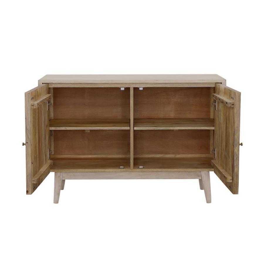 Ixora - 2 Door Wood Accent Cabinet - White Washed And Black CoasterEssence