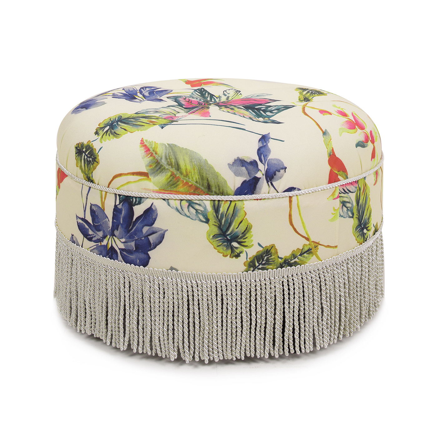 Yolanda - Round Upholstered Accent Ottoman Jennifer Taylor Home