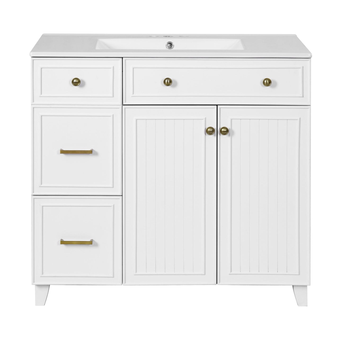 Bathroom Vanity With Sink, Soft Close Doors, Adjustable Shelves Hearth and Haven
