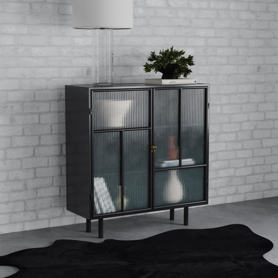 Dalia - 2 Door Accent Storage Cabinet With Shelving - Black Coaster Fine Furniture