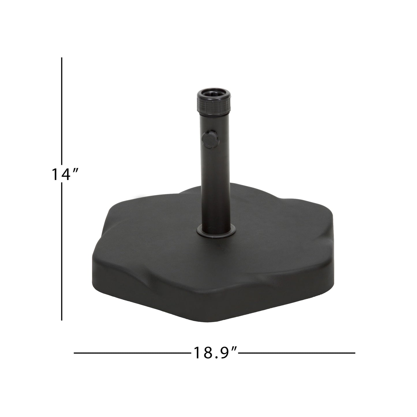 Umbrella Base With Hexagonal Shape - Black Noble House