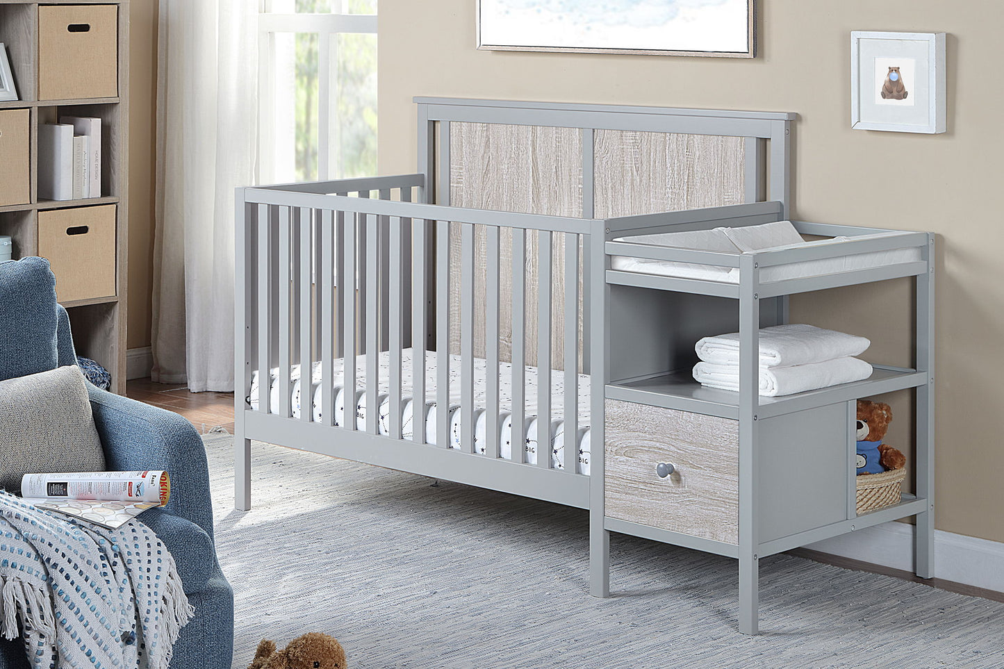Connelly - 4-in-1 Crib and Changer Combo Suite Bebe