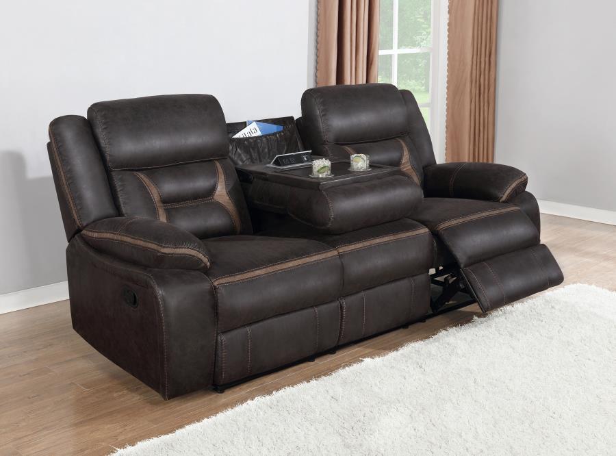 Greer - Upholstered Motion Reclining Sofa CoasterEveryday