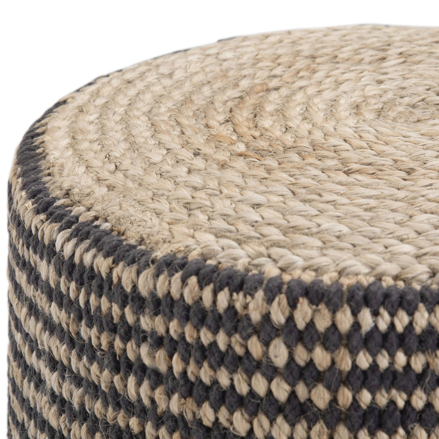 Larissa - Handcrafted Round Braided Pouf Simpli-Home