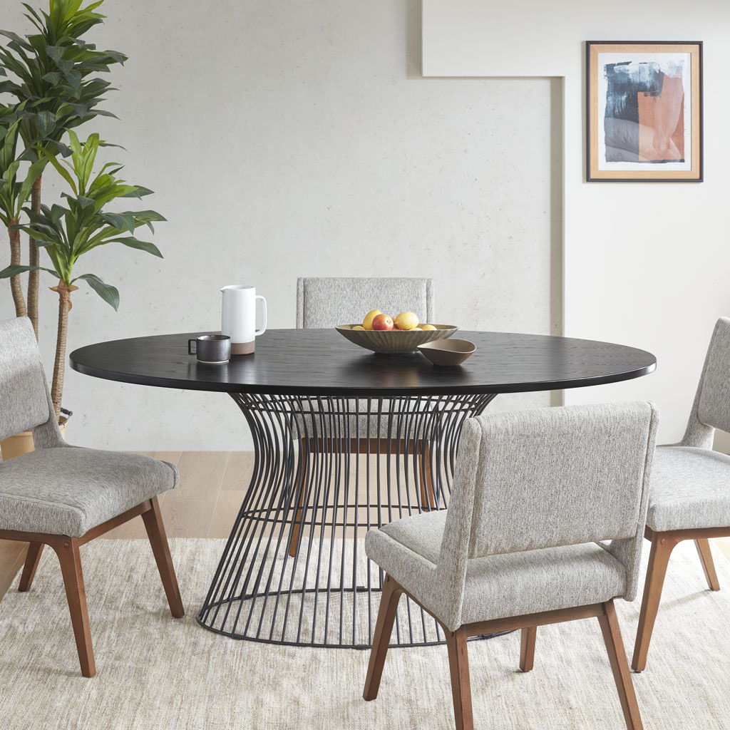 Mercer - Oval Dining Table - Black INK+IVY