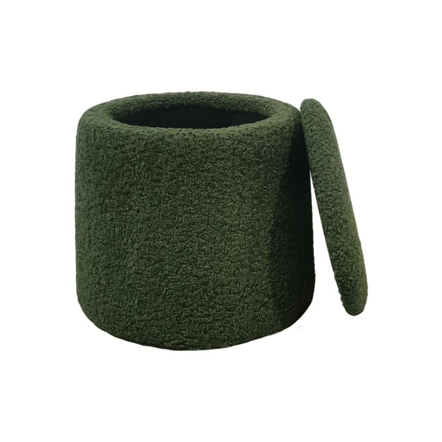 Elegant Round Storage Ottoman Upholstered JLA