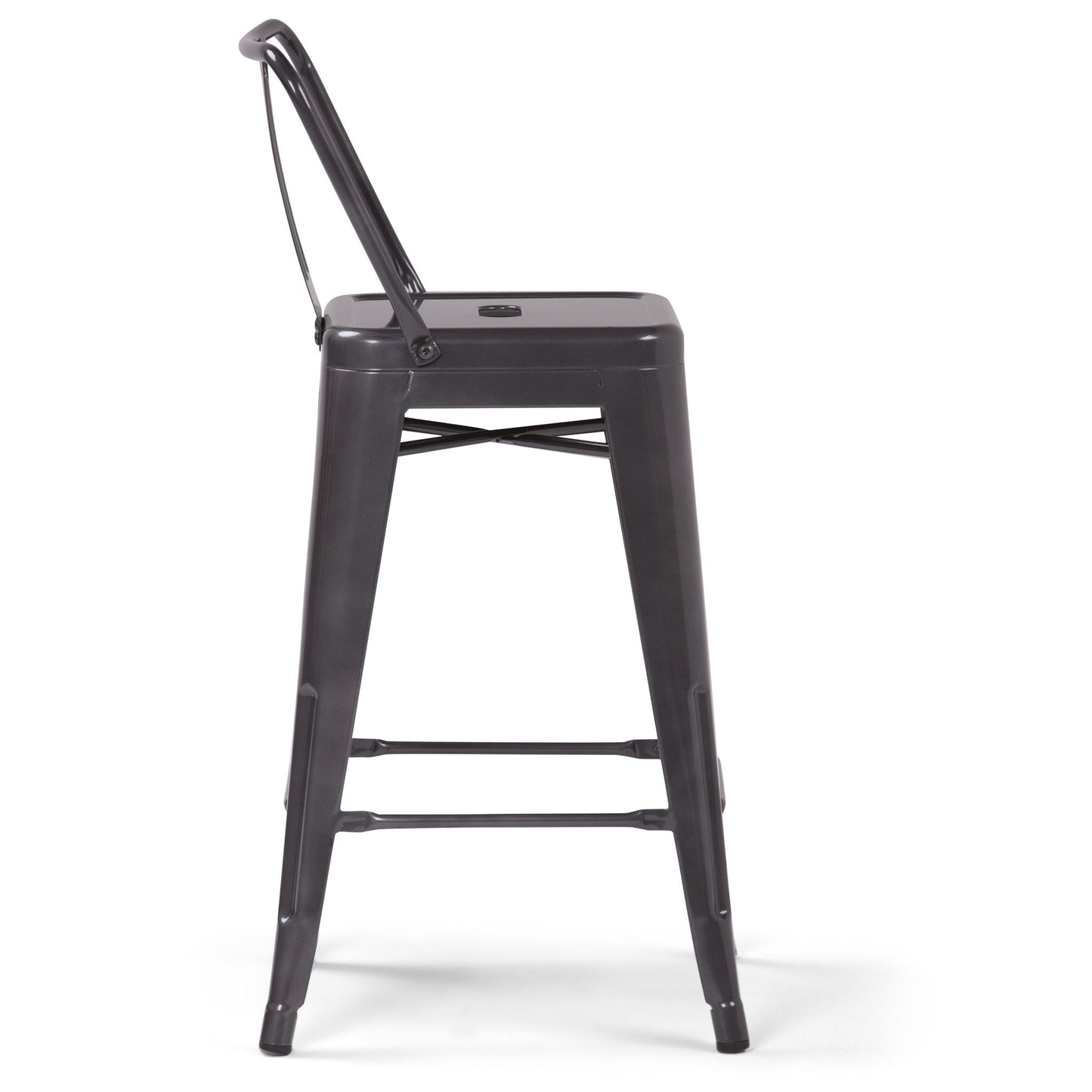 Rayne - Curved Back Metal Stool (Set of 2) Simpli-Home