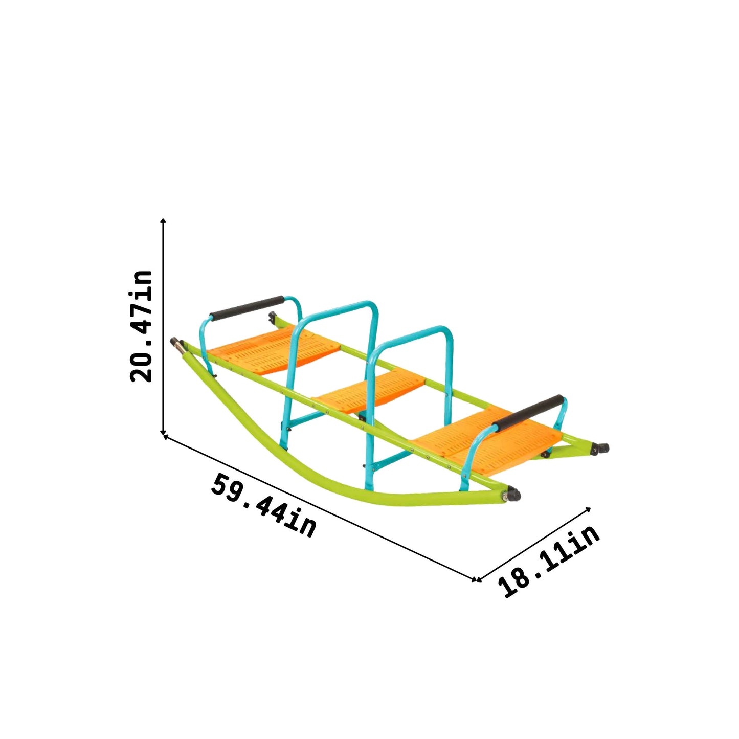 Xss008 High Quality Kids Seesaw Plastic Seat Playground Equipment Cute Baby Plastic Rocker Outdoor Children Steel Tube For Kids Age 3+ - Green / Blue Daily Nest