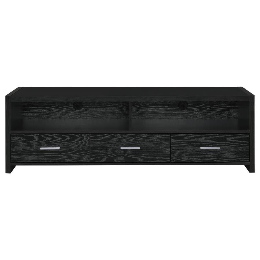 Alton - 3-drawer Black Oak TV Console CoasterEssence