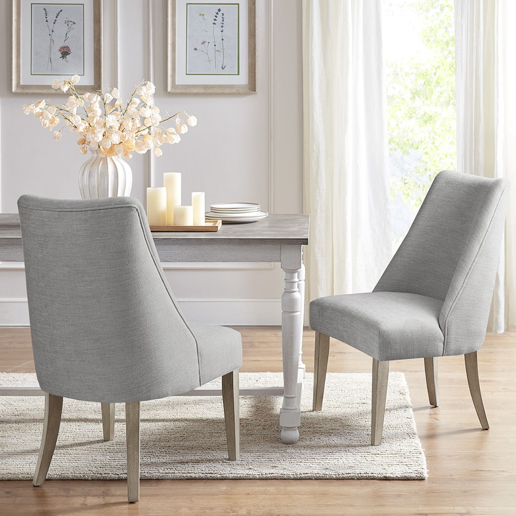 Winfield - Upholstered Dining Chair (Set of 2) - Light Grey Martha Stewart