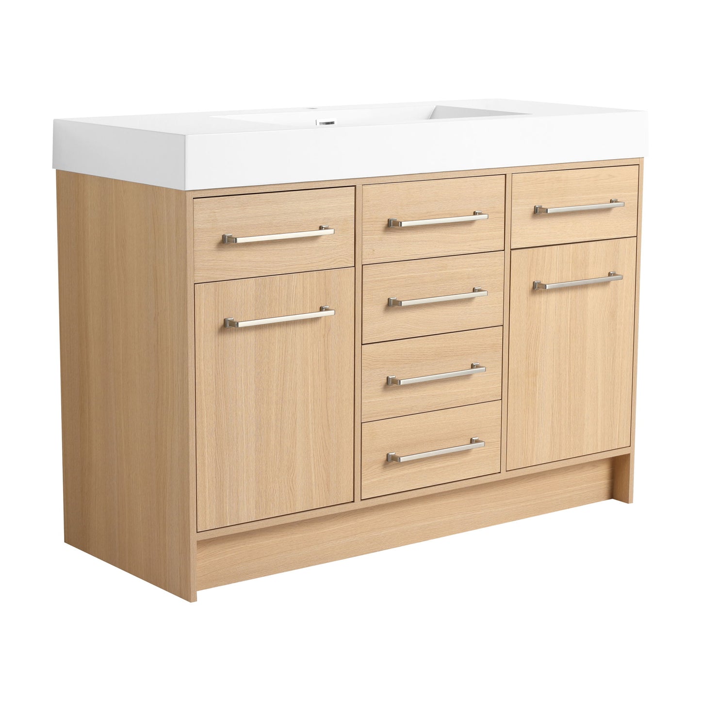 Freestanding Bathroom Vanity With Resin Sink, Soft-Closing Doors And Drawers Home Essentials