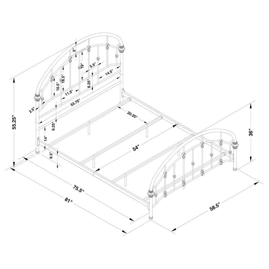 Rowan - Metal Open Frame Bed CoasterEssence