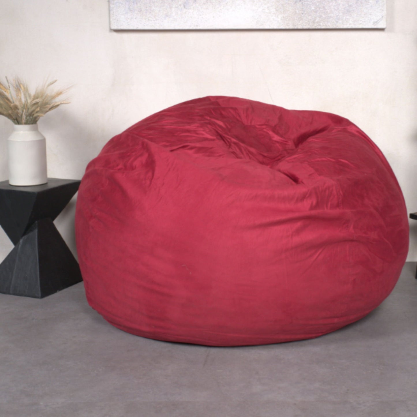 Comfortable High Density Shredded Foam Bean Bag Chair With Removable Cover Home Essentials