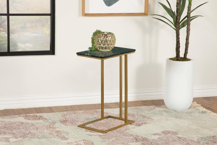 Vicente - Marble Top C-Shaped Sofa Side Table CoasterEssence