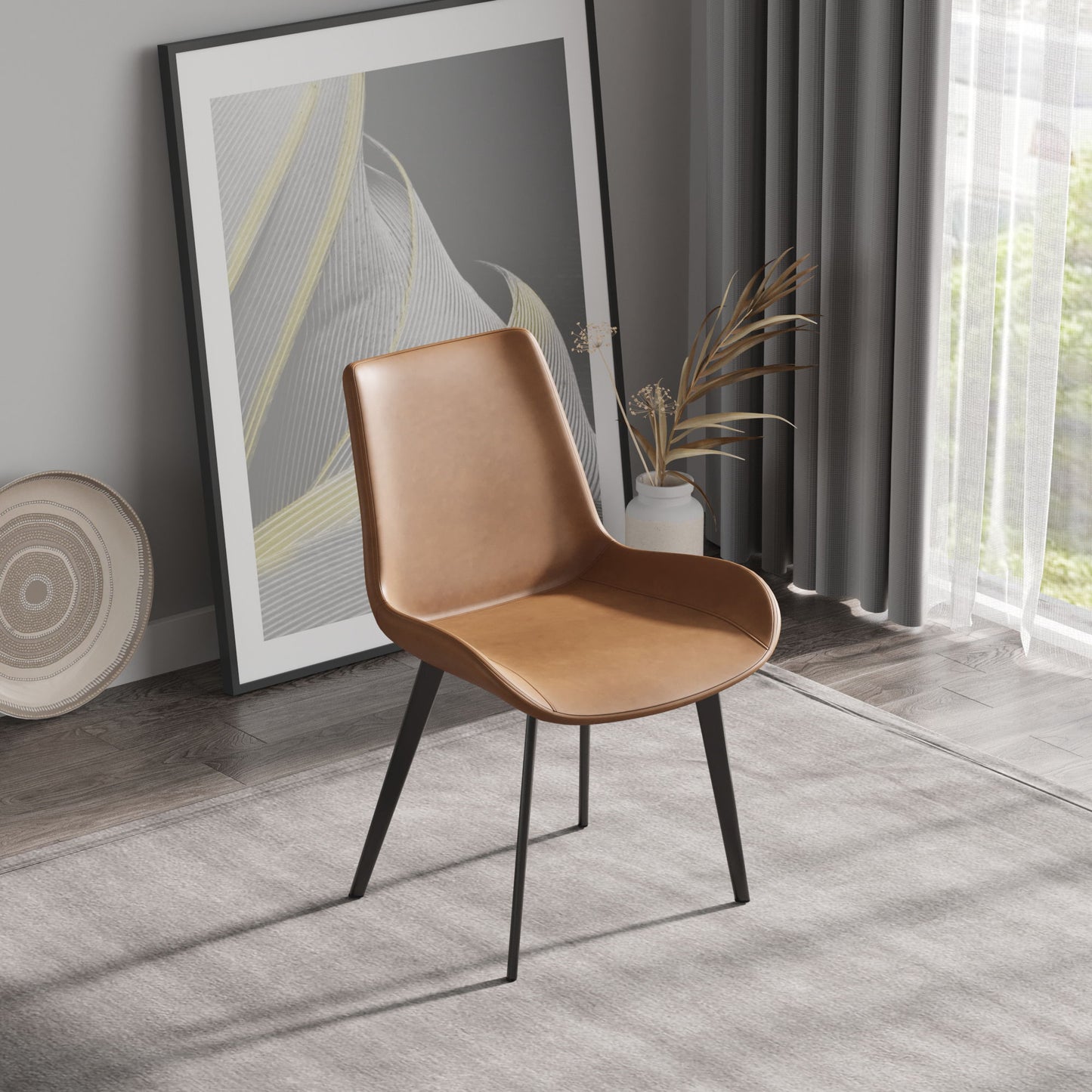Modern Dining Chair Living Room Metal Leg Dining Chair (Set of 2) Home Essentials