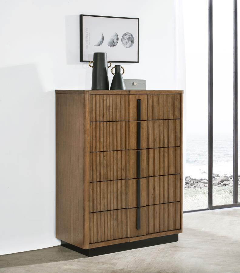 Terrace - 5-Drawer Chest Of Drawers - Ash Brown Coaster Fine Furniture