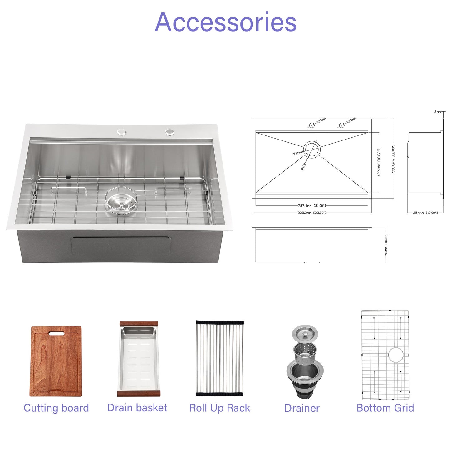 Drop In Kitchen Sink Stainless Steel 16 Gauge Daily Nest