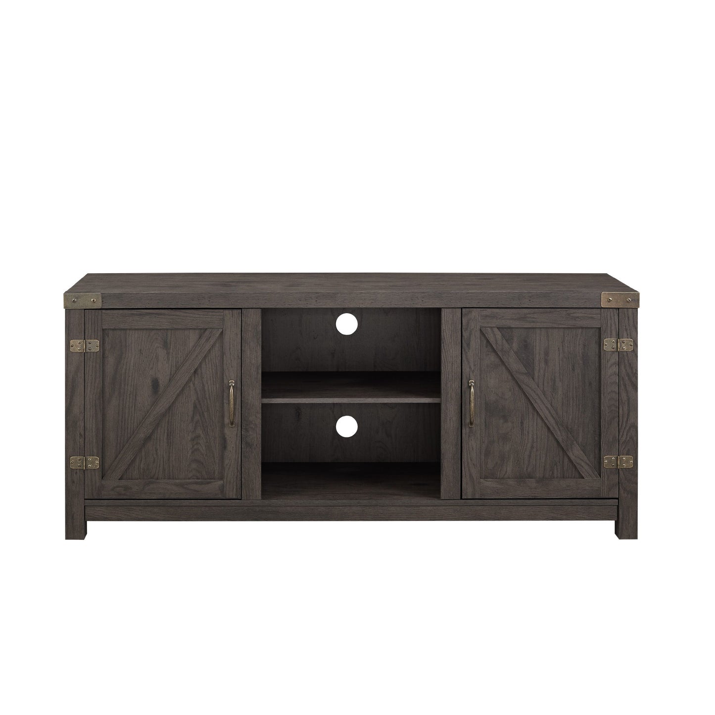 Modern Farmhouse Barn Door 3 Shelf TV Stand For TVs Up To 65” Walker Edison
