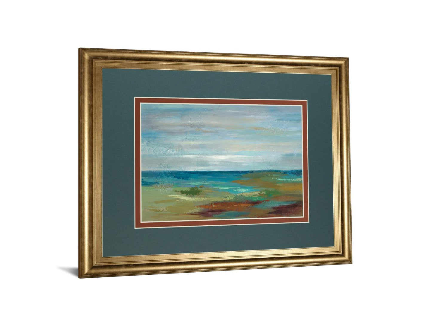 Wispy Clouds By Silvia Vassileva - Framed Print Wall Art - Blue Classy Living