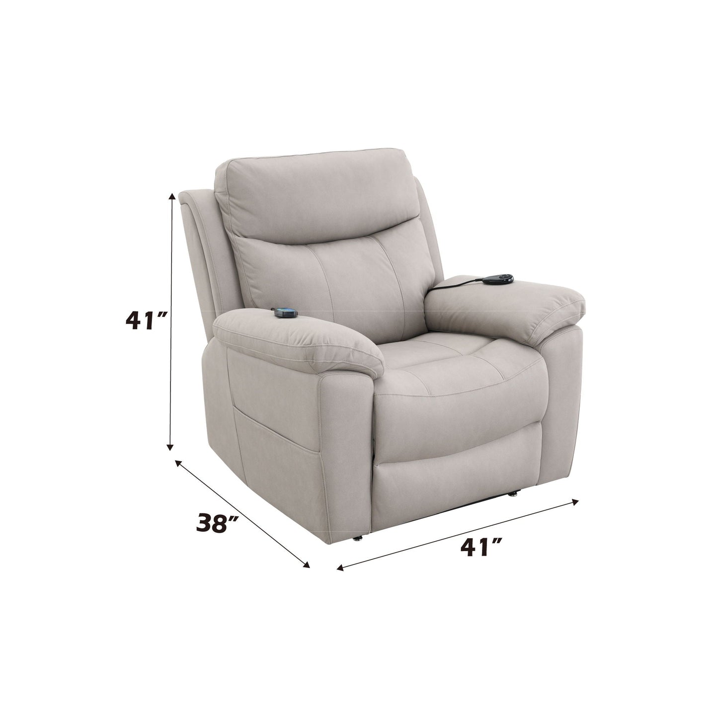 Chriki - Power Motion Recliner With Lift Heating Massage Chair - Beige Acme