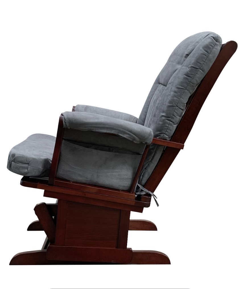 Adeliza - Microfiber Glider Chair With Ottoman - Gray Acme
