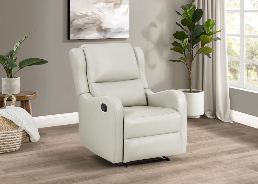 Kelsey - Upholstered English Arm Recliner Chair - Ivory Coaster Fine Furniture