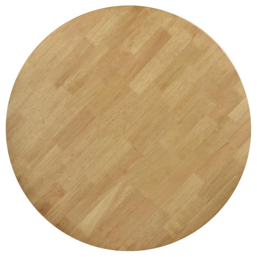 Elowen - Round Solid Wood Dining Table - Light Walnut - Snoozhouse