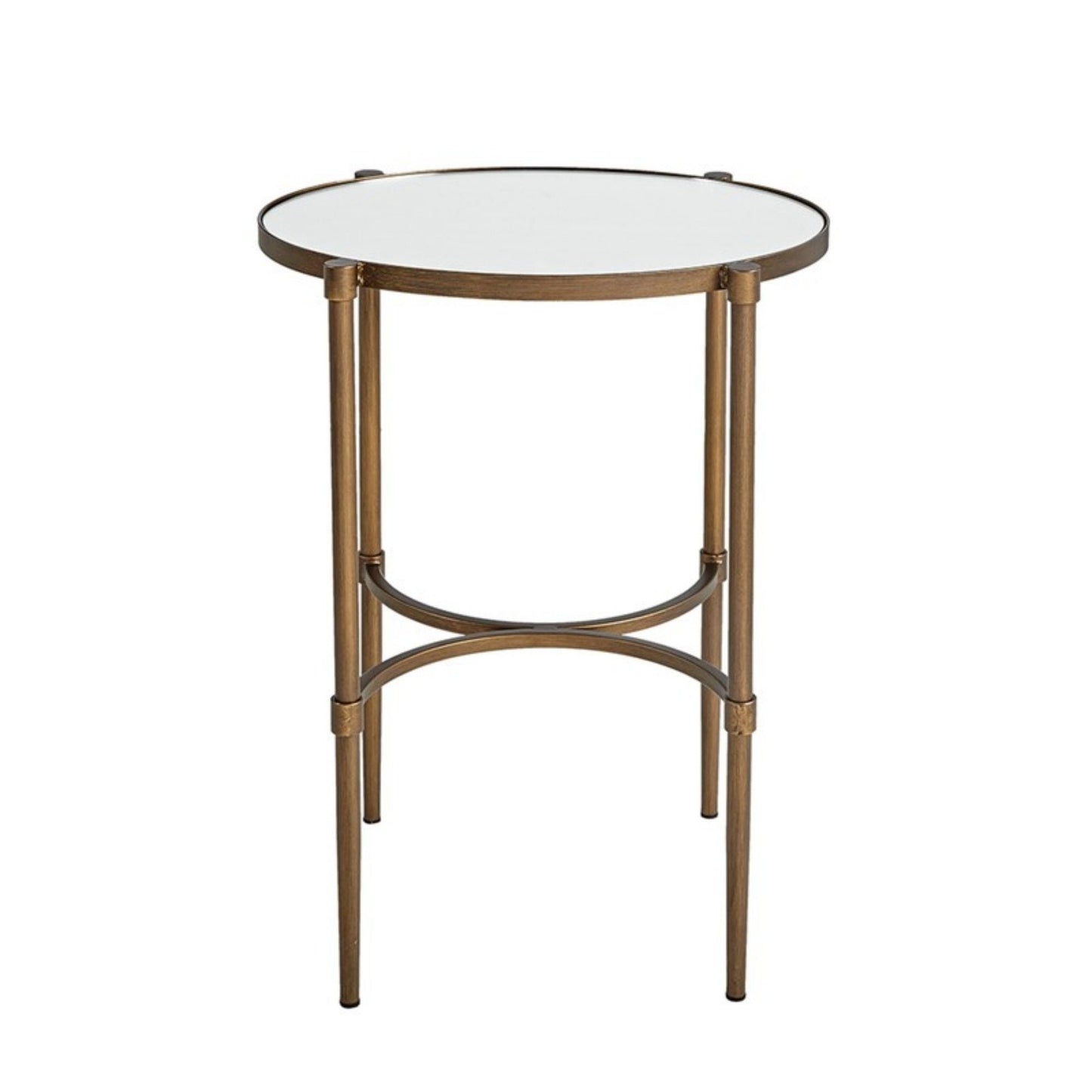 Bedford - Oval Mirror Accent Table - Antique Bronze JLA