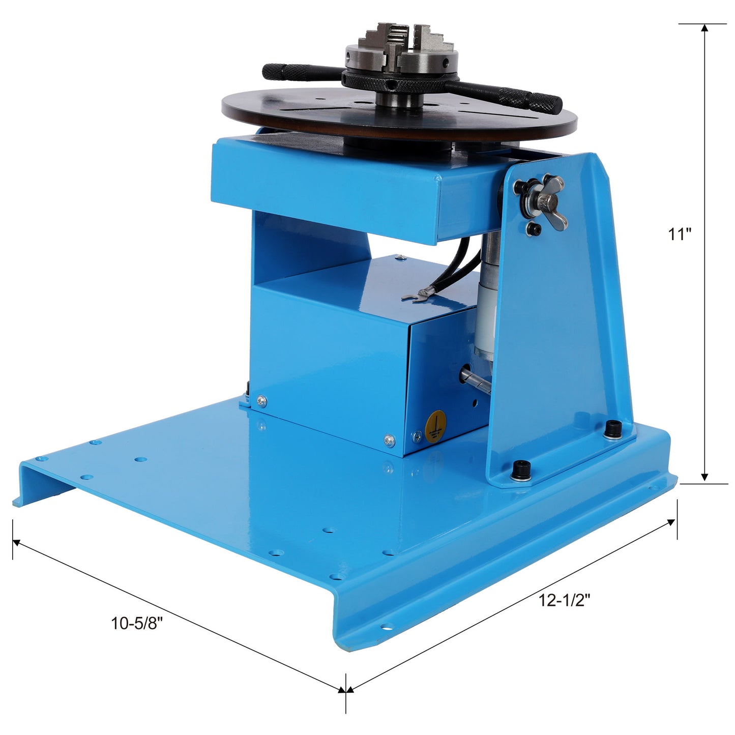 Portable Rotary Welding Positioner With 3 Jaw Lathe Chuck, 0 - 90° Turntable - Blue Daily Nest