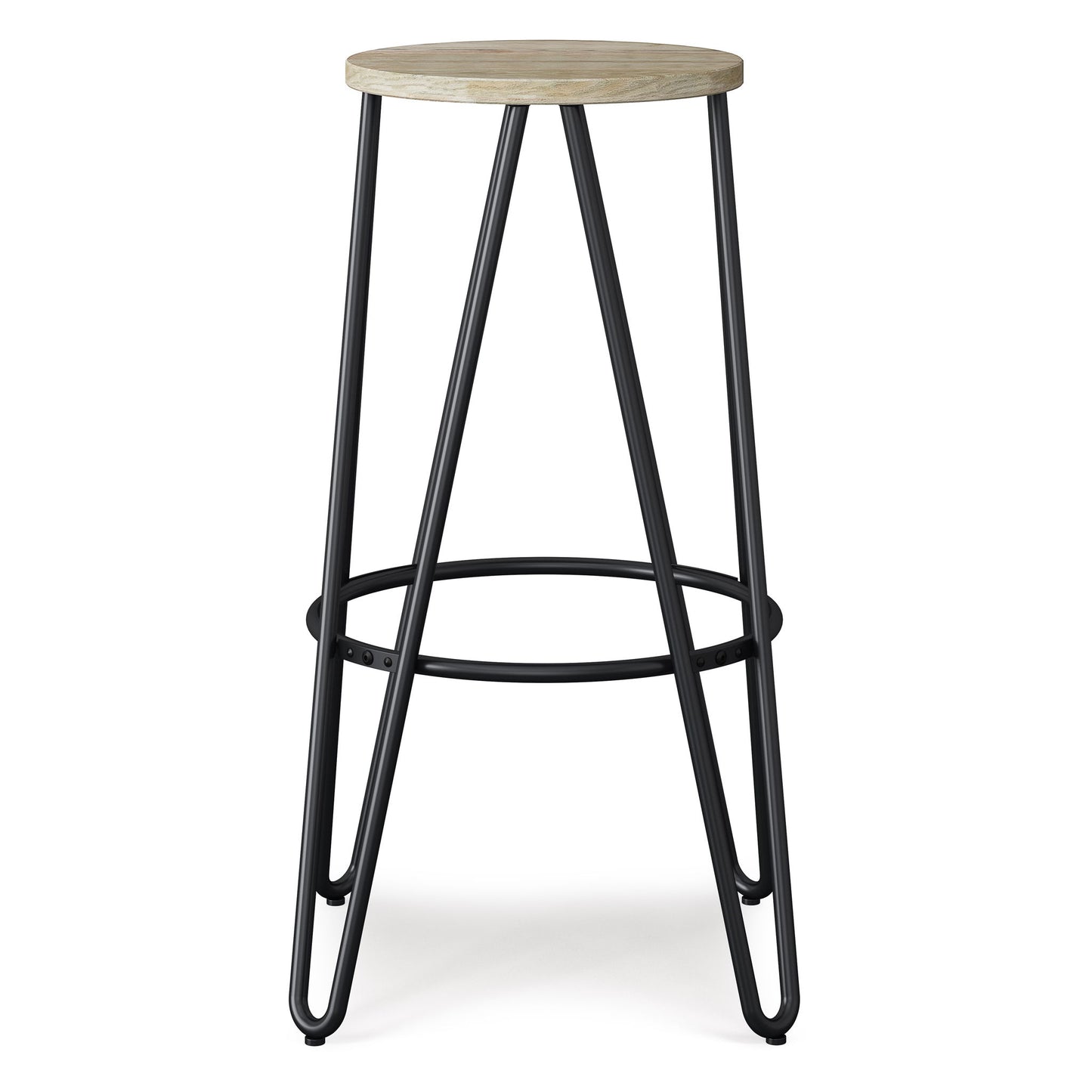 Simeon - Multifunctional Metal Stool With Wood Seat Simpli-Home