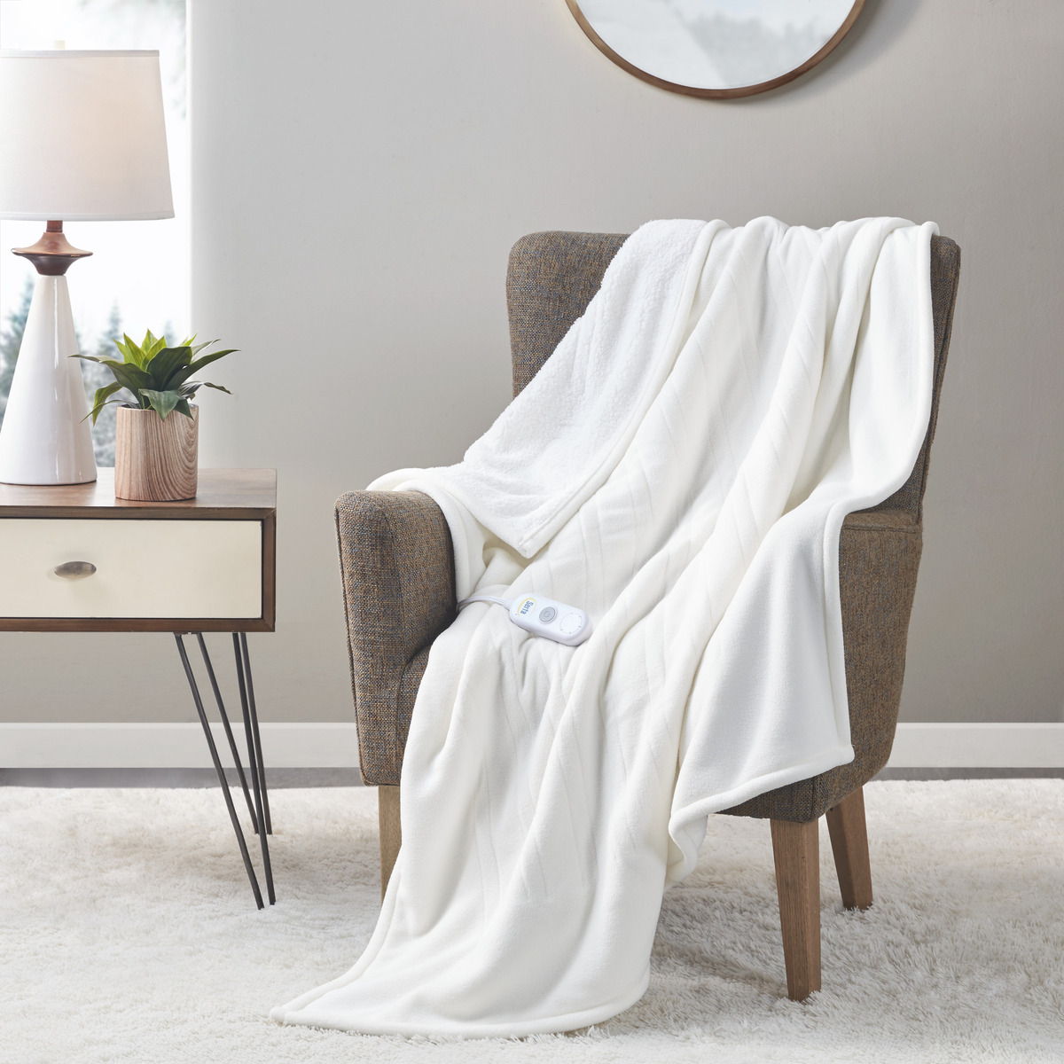 Heated Throw Extra Comfort - Ivory Serta