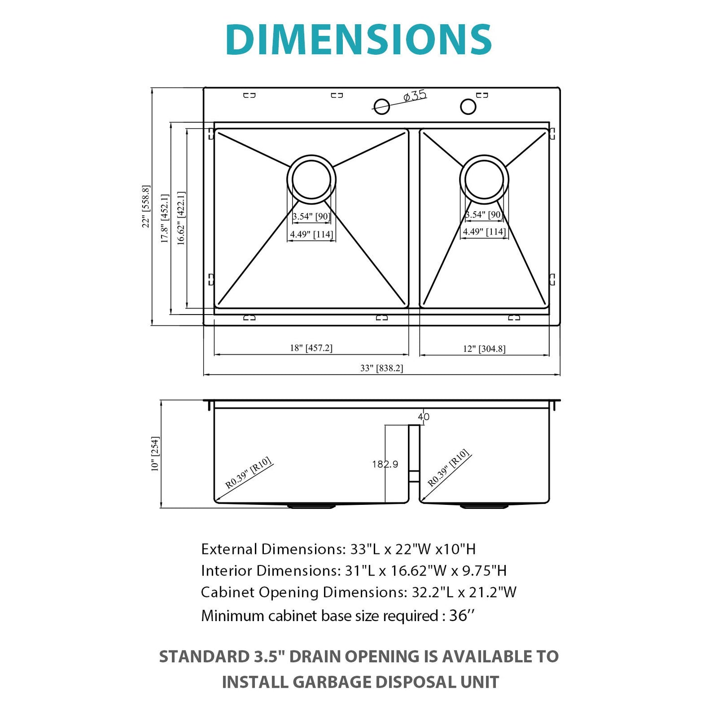 Topmount, Drop In Double Bowl Kitchen Sink Daily Nest