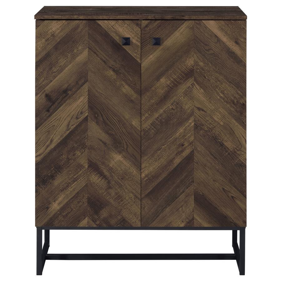 Carolyn - 2 Door Engineered Accent Wood Cabinet - Rustic Oak CoasterEveryday